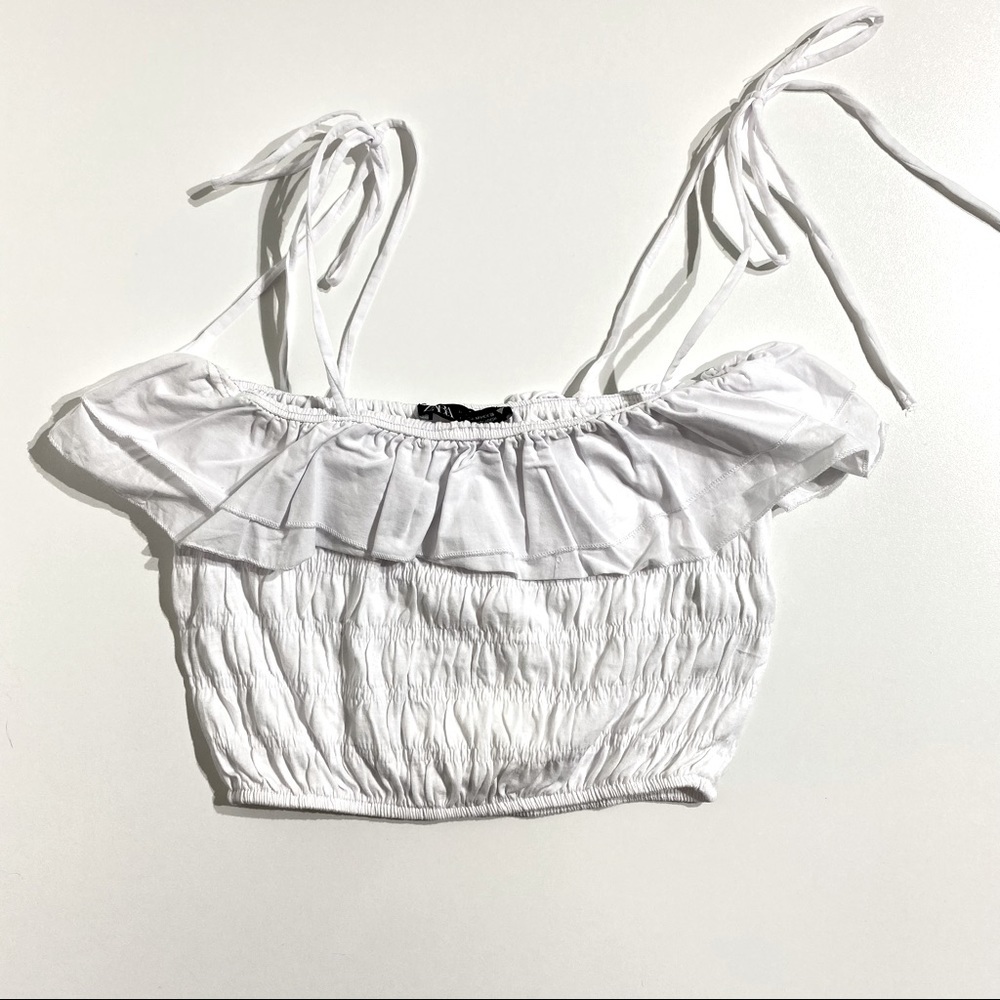 Zara Crop top white Size M